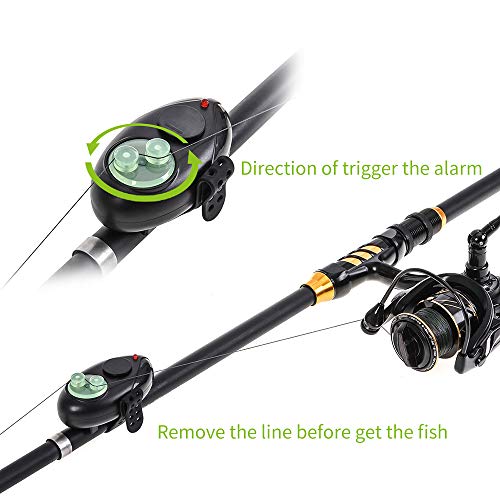Sunbaca Strap-on Pesca Mordida Alarme Pesca Som Indicador Visual Alert Bites Peixe Mordida Luminosa