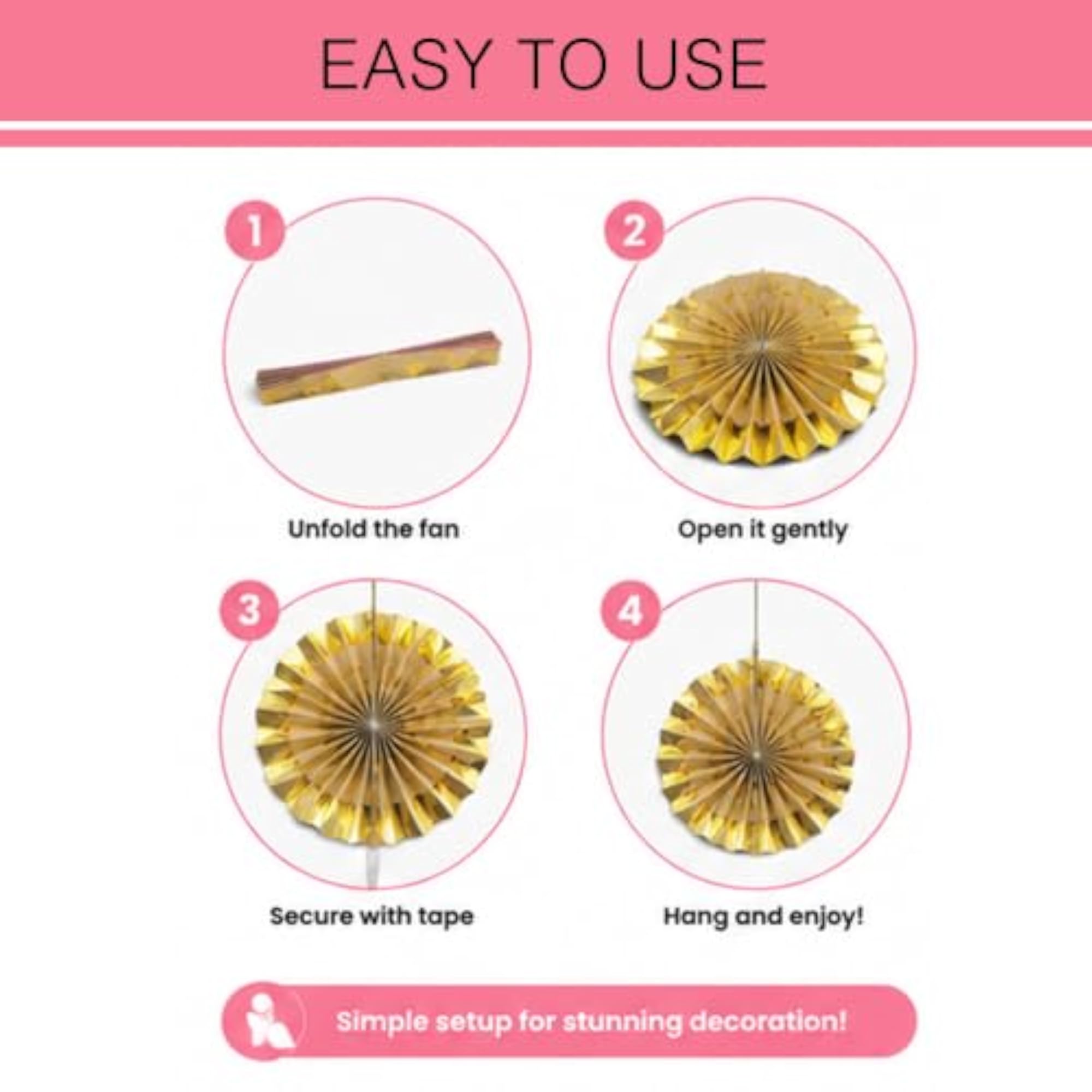 Party Paper Fans for Decoration