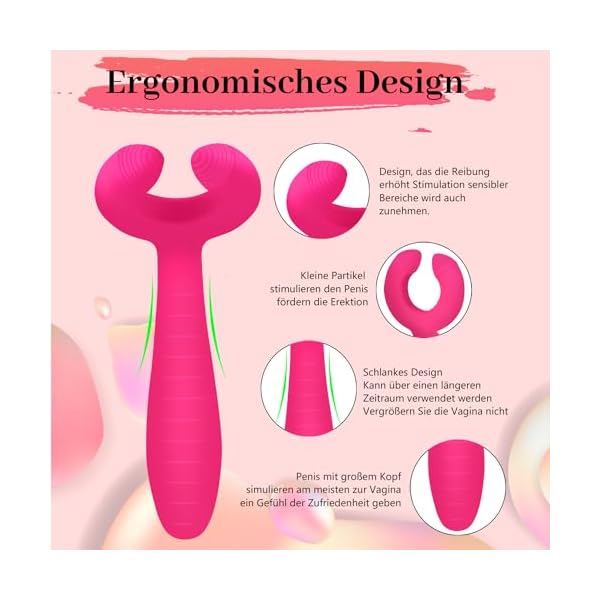 Silikon Dreifacher Vibrator Paarvibrator mit 7 Modi Vibratoren für Sie Klitoris und G-punkt Dildo Analplug Analvibrator Prostata Stimulator Buttplug Erotik Sexspielzeug für Paare Frauen Männer Sextoy – Bild 5