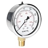 SENCTRL 160 Psi Lead-Free Glycerin Liquid Filled Low Pressure Gauge, 2.5