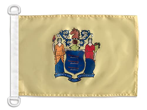 AZ FLAG New Jersey Nautical Flag 18'' x 12'', US state of New Jersey flags 30 x 45 cm, Banner 12x18 in for boat — image 1