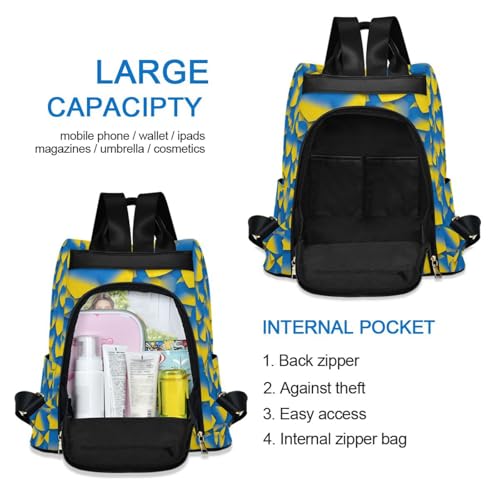 Sac à dos motif cœurs dégradés en polyester sergé résistant et confortable