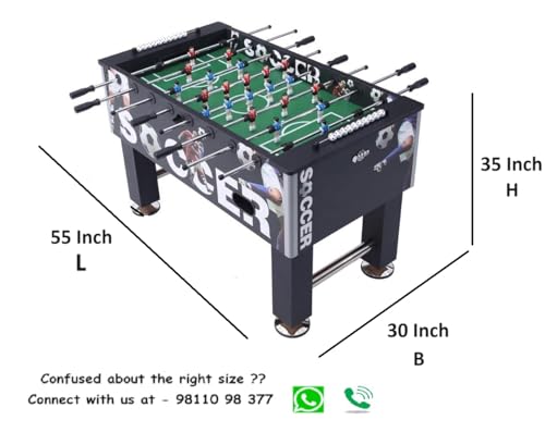 Image of BOOT BOY 'Dynamo' Foosball Table II Table Soccer Game for Adults II Strong Fooseball Table II Perfect to Handle Tough Games at Offices, Clubs, Resorts, Colleges, Men's Cave II 55 * 30^35 Inches /L*B*H