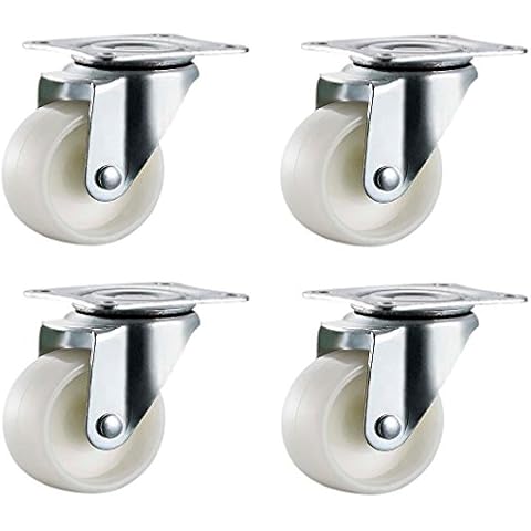 Qty. 4 x 25mm Nylon Swivel Castors Small/Miniature - Furniture, Appliance & Equipment by Bulldog Castors - Max 50Kg Per Set Cover