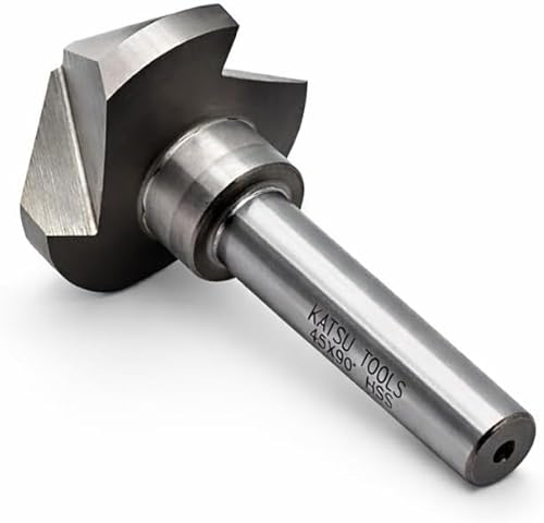 KATSU Kegelsenker Satz 90 Grad HSS 6542 Senkbohrer 45mm 3-Nuten-Fasenschneider Bohrer für Holz-Stahl-Metall-Werkzeugmaschinen, Positionierbohrer-Fräser 12740623