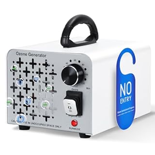 GMGXX 2 In 1 Generatore di Ozono 100,000mg/H, Ozonizzatore Purificatore d'aria a Ioni Niegativi Con Modalità Ozono e Ioni Negativi, Macchina Ozono per Casa Con 120 Min Timer per Auto e Particolato