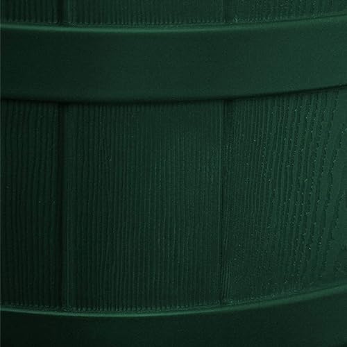 Image of Good Ideas Rain Wizard Water Storage High Quality Collection Barrel with Brass Spigot, Safety Screen, and 50 Gallon Capacity, Green (3 Pack)
