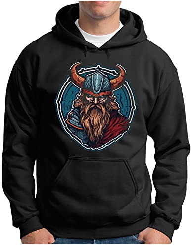 Pull à hoodie Odin Walhalla OM3 noir vêtement celte pour offrir à un homme taille S à XXXXL