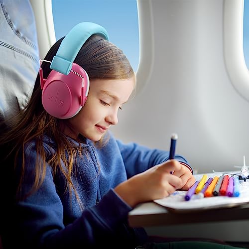 Image of ProCase Kids Noise Cancelling Headphones Ear Hearing Protection, Pink | Ear Defenders for Monster Jam Truck Firework Focus, Noise Reduction Canceling Ear Muffs for Sensory Autism Toddler Children