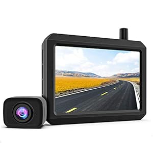 Cargoplay K7PRO Digitale draadloze achteruitrijcamera met stabiel signaal, ondersteunt 2 camera’s, 5 inch HD-monitor…