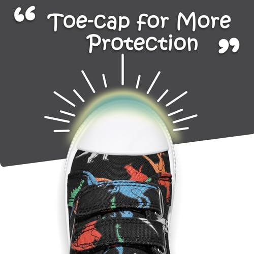 Image of K KomForme Toddler Shoes, Hook & Loop Canvas Sneakers for Boys and Girls | Slip-on, Lightweight, Comfortable