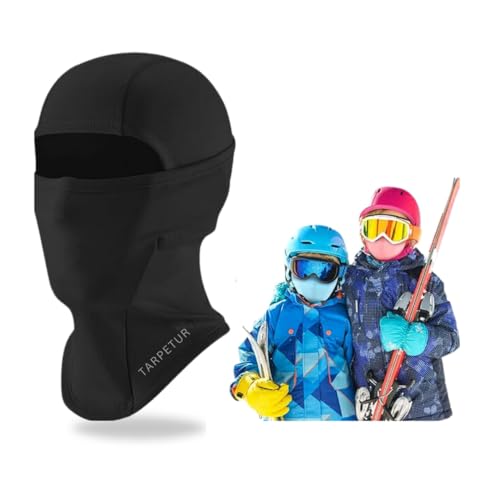 TOFLANTUR Sturmhaube Kinder Winter - Warm Winddicht Skimaske- Balaclava Sturmmaske für Jungen Radfahren Skifahren Fahrrad (DE/NL/SE/PL Alphanumerisch Einheitsgröße Schwarz)