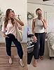 Xiaoxuemeng Womens Baggy Wide Leg Pants Casual Ela... #2