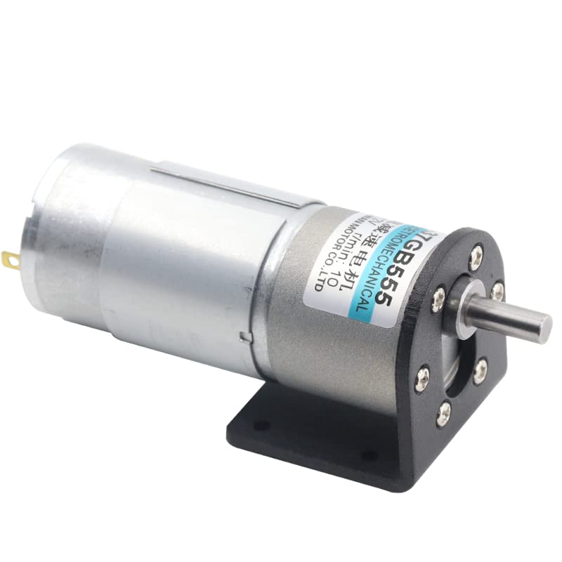 Motor reductor de engranajes de CC de 12V, 24V, 37mm, motor de cepillo de baja velocidad de 15W, motor de XD-37GB555 de velocidad ajustable CW CCW DC (Size : 200rpm, Color : 24V only Motor)