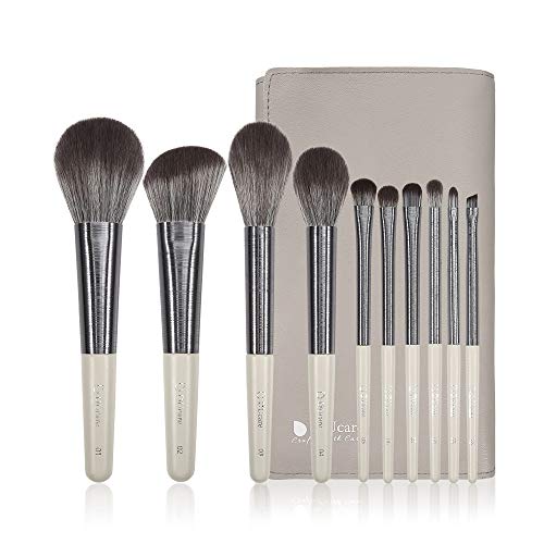 Preisvergleich Produktbild DUcare Make Up Pinsel Set 10Pcs Professionelles Schminkpinsel mit Kosmetiktasche Kosmetikpinsel Lidschatten Gesichtspinsel Eyeliner