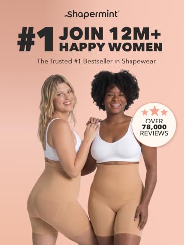Image of SHAPERMINT High Waisted Body Shaper Shorts Shapewear for Women Tummy Control Thigh Slimming Technology