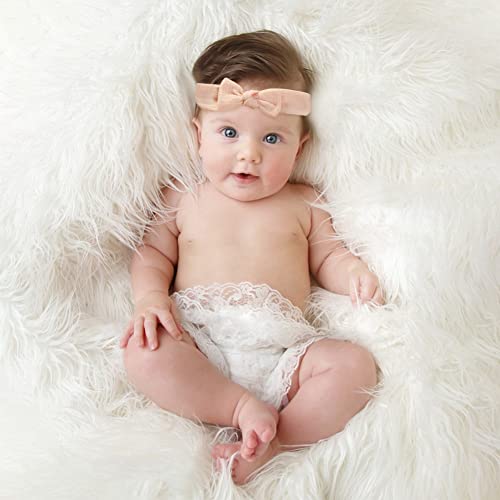 4PCS Baby Girls Headbands, Elastic Soft Baby Hairbands with Bows, Infant Headbands for Baby Girl Hair Accessories4