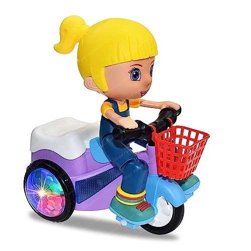 Image of FunBlast Stunt Bicycle Toys - Bump & Go Vehicle Toy with Sound & Flashing Light | Tricycles Toys for Kids (Battery Included)