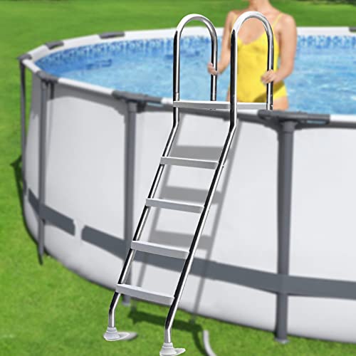 Escalera para piscina de 4 peldaños de acero inox miniatura 1