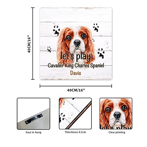 Panneau bois Charles Spaniel idéal comme cadeau de crémaillère - 3