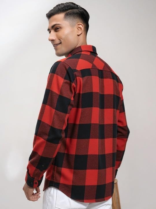 NEW-18 Men’s Premium Woolen Flannel Checkered Shirt - Image 3
