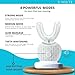 V-WHITE Ultrasonic U-Shaped Toothbrush for Teeth Whitening, Electric Toothbrush For Adults - 360° Mouth Cleansing, Hands Free Gums Protection - Wireless Charging & LED Light -Waterproof IPX7 Certified