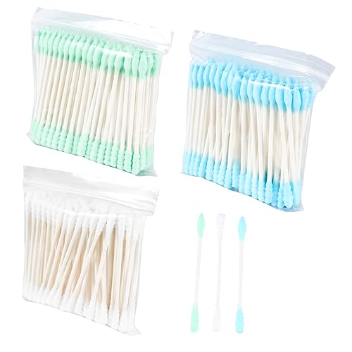 Gogogmee 100 Pack Makeup Pads Cotton Rounds Double-tipped Cotton Buds Multi-color for Beauty Cleaning