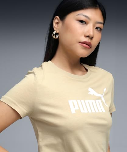 Image of Puma Women Cotton Letter Print Regular Fit Tees