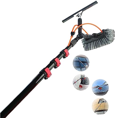 Brosse télescopique 5,4 m pour nettoyage de vitres photovoltaïques et panneaux solaires