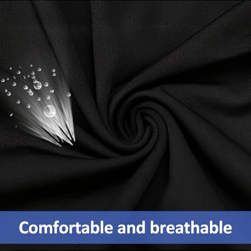 Shengxi Ropa Interior Térmica para Niños, Transpirable Deportes Conjuntos Térmicos Ropa Interior Funcional Termo Unisexo Ciclismo Futbolístico Deportes de Manga Larga (Negro, 24/115-125 cm) - imagen 4