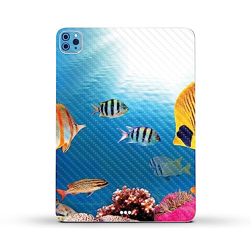 Image of MightySkins Carbon Fiber Skin Compatible with Apple iPad Pro 11 inch M2 4th Gen (2022) Full Wrap Kit - Tropical Life | Protective, Durable Textured Carbon Fiber Finish | Easy to Apply | Made in The USA