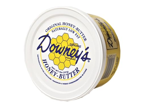 AmishTastes Downey's All-Natural Original Honey Butter, Favorite Amish Food, 8 Oz. (Pack of 2)