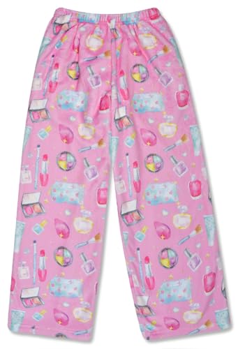 Image of iscream Big Girls Silky Soft Plush Fleece Pants - Pretty in Print Collection