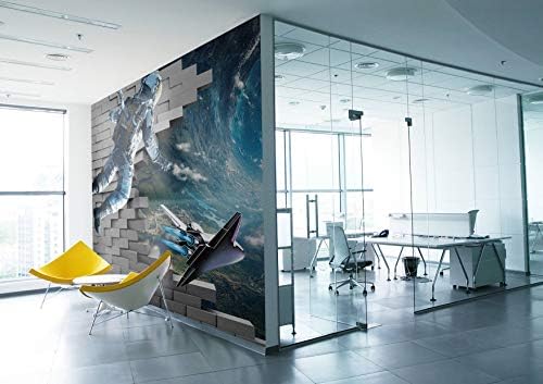 3D Astranot Facing The Black Hole Wallpaper Living Room Stylish Modern - Custom Size (3D Astronaut Facing Black Hole)