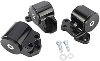 NovelBee 3pcs Billet Aluminum 3-Bolt Engine Mount Kits Replacement for Honda Civic Acura Integra B D Series MT