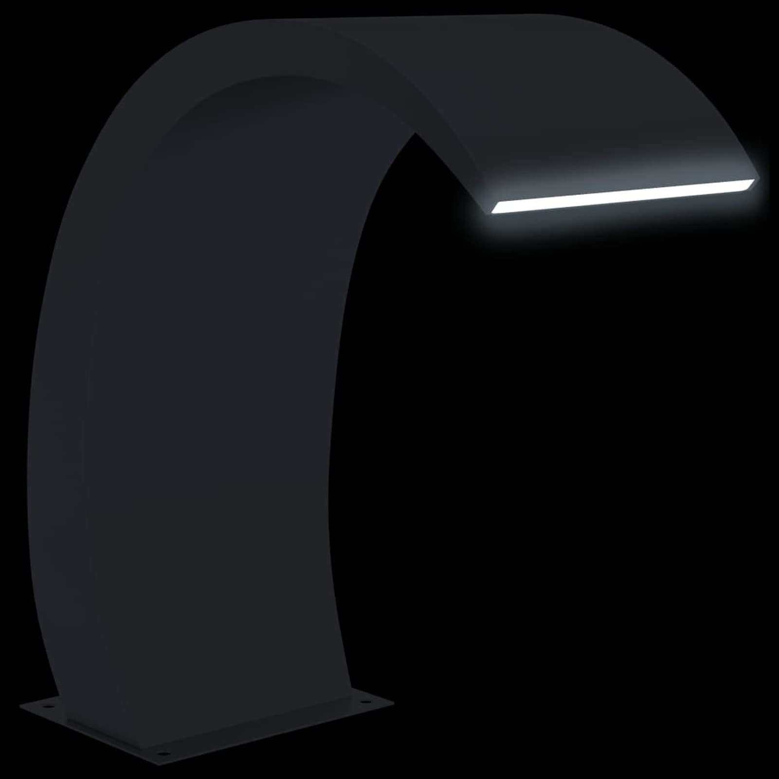 Fuente de Piscina con LED, BULANED Cascadas para Piscinas, Fuente Piscina, Fuente Jardin, Estanque Jardin, Fuente Cascada, Cascada Estanque, de Acero Inoxidable 304 22x60x70 cm