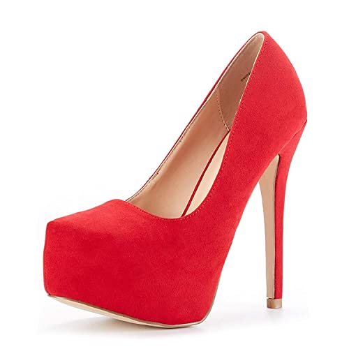 DREAM PAIRS Women's Swan-30 High Heel Platform Dress Pump Shoes