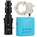 HDMI USB TF 1080P Industry Video Microscope Camera 500X C-Mount Lens with 56-LED Adjustable Ring Light for Phone Tablet PC PCB