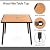 LAUSAINT HOME 5 Pieces Outdoor Dining Set, Patio Furniture Set of 4 Chairs with Square Metal Slatted Table with Umbrella Hole, Conversation Set for Backyard, Garden, and Poolside