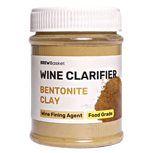 BREWBasket Wine Clarifier- Pure Bentonite Clay Food Grade 250 g | Makes Wine Clear and Stable