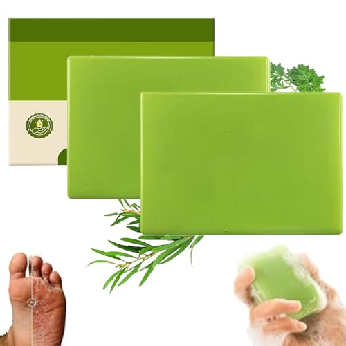 Jabon Arbol de Te, 2 PCS Jabón para La Piel con Aceite de Árbol de Té, Baño Refrescante, Reconfortante e Hidratante, Jabon Cara y JabonCuerpo, Hidrata La Piel y Limpia Suavemente