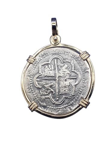 14kt Gold Bezel 4 Reale Atocha Pendant