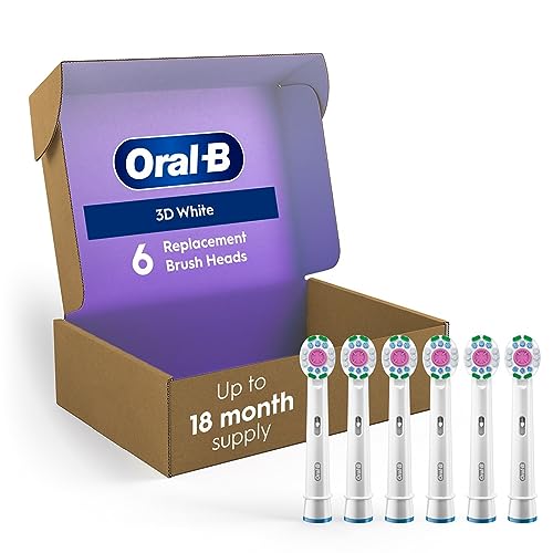 Oral-B têtes de rechange 3D Blanc pack de 6 recharges brosse à dents