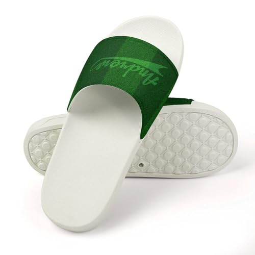 Custom Sports Slides Personalized Slippers - Baseball Sandals Quick Drying Softball Slippers Indoor Outdoor,Gifts for Men Youth Boy (White,Style 26)4