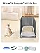 Coorganisers Waterproof Cat Litter Box Enclosure Splash Guard with Removable Mat, Cat Box Enclosure with 2 Hooks for Scoop, Anti-Leakage, Dust Control, Easy to Clean-24.02 x 16.14 x 16.14 inches