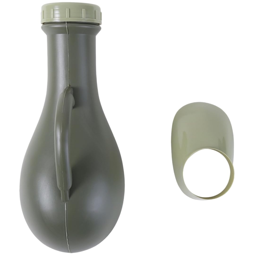Plus Nao(プラスナオ) 尿器 集尿器 尿瓶 排尿ボトル 携帯トイレ 1000ml 介護用品 高齢者 男女兼用 携帯 軽量 ポータブル 災害時 緊急時 旅 - アーミーグリーン