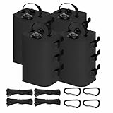 ウェイトバッグ テント重り 砂袋 タープ テント 用 重り テントウエイト ウォーターウエイト 注水式ウエイト 10L カラビナとロープ付属 4個入り マルチウエイト 水 錘 ウェイト キャンプ用品 タープテント キャンプ コンパクト 万能ウェイトキャンプ アウトドア 風対策 固定ベルト タープ用 タープテント テント重り 万能ウエイト （ブラック）