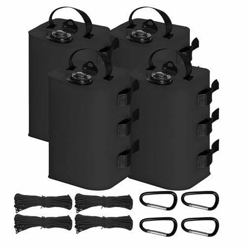 ウェイトバッグ テント重り 砂袋 タープ テント 用 重り テントウエイト ウォーターウエイト 注水式ウエイト 10L カラビナとロープ付属 4個入り マルチウエイト 水 錘 ウェイト キャンプ用品 タープテント キャンプ コンパクト 万能ウェイトキャンプ