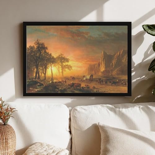 Toile Émigrants traversant les plaines Albert Bierstadt cadre 40x60 - 7