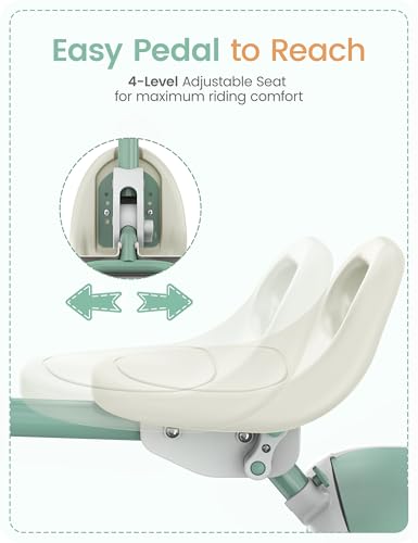 image for besrey Toddler Tricycle with Bell, Kids Tricycle Age 18 Months to 5 Ye